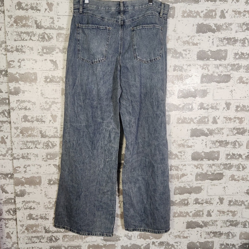 RE:WASH Forever 21 Denim Jeans Women Size 9 Baggy Distrssed Classic Rise‎ A Line - Picture 6 of 16